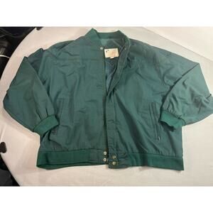 Vintage Arnold Palmer Vintage Golf Prep Y2K Bomber Jacket Green Men XL Full Zip